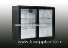 210L Two Door Bar Fridge Undercounter Bar Cooler for Beer in Stock Black or Silver Color