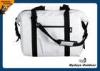 White Freezable Lunch Bag With Zip Closure / Camouflage Hunting Cooler Bag