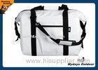 White Freezable Lunch Bag With Zip Closure / Camouflage Hunting Cooler Bag