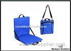 Blue Personalized Foam Stadium Seat Cushions Square Zippered Back Pocket