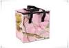 Pink Travel Cooler Bag Full Zipper Closure / Insulated Cool Bag For Food