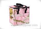Pink Travel Cooler Bag Full Zipper Closure / Insulated Cool Bag For Food