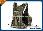 Mesh Backing Portable Fly Fishing Backpack Vest Army Green Water Resistant