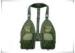 Olive Green Camo Fishing Vest Lightweight / Waterproof Fly Fishing Vest For Men