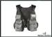 1.2Kg Grey Camo Fishing Life Vests Breathable Openwork 420D Oxford