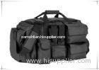 Zipper Black Gym Duffle Bag Multi function / 7 Pockets Travel Duffle Bag For Men