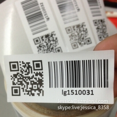 Custom Fragile Label Do Not Removed Stickers Self Adhesive Paper Sticker Barcode Label With QR Code Sticker In Rolls