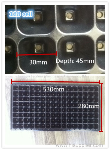 128 cell plastic nursery plant tray 530*280*45mm