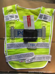 Reflective yellow police safety vest