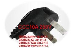 3C10A 250V Chinese-style power plug wire