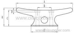 Dock Cleat. Heavy Duty. Hex Head. HDG
