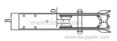 Bow Roller AISI 316. With Moveable Roller Plate