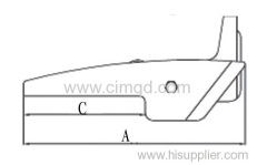 Bow Roller AISI 316. With Moveable Roller Plate
