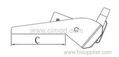Bow Roller AISI 316. With Moveable Roller Plate