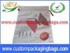 Poly Material Cotton Drawstring Plastic Bags with Bottom for Garment Packaging