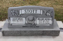 American Grey Stone Tombstone G603