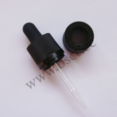 18mm Child Resistant Dropper with Tamper Evident Ring for E Liquid bottle dropper bottle