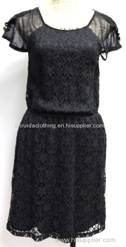 LDS BLACK LACE FASHION DRESS