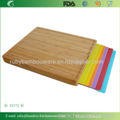 6 PCS Melamine Bamboo Cutting Chopping Board Set can be Tray