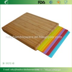6 PCS Melamine Bamboo Cutting Chopping Board Set can be Tray