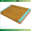 Meat Bamboo Wooden Cutting Board Butcher Block with Non-Slip Color Silicone Edges Set