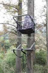 One man hang on tree stand