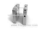 Optical Glass Flap Access Control Turnstiles Barrier Gate For Airport / Bus Station