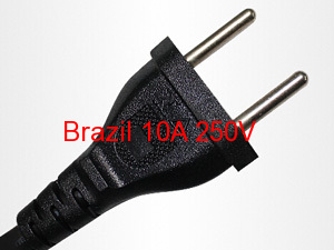 Black power plug wire of Brazil