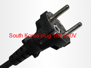 korea 2 pin power plug KC approval power cord for home appliances/laptop