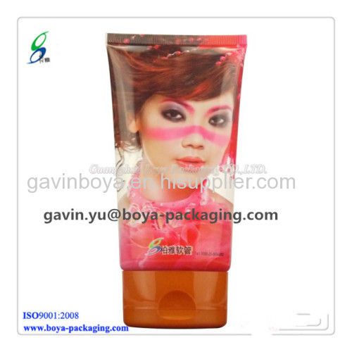 vivid character cosmetic tube with flip top cap flexo-printing
