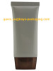 Large volume plastic tube for cosmetic with flat screw cap