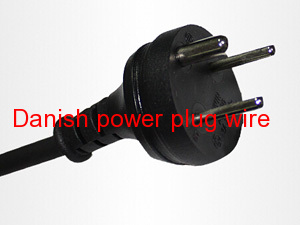 Denmark three power plug cord