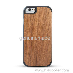 New design premium wood phone case solid phone protective cord back high quaility Iphone6/6P Walnut