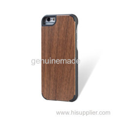 New design premium wood phone case solid phone protective cord back high quaility Iphone6/6P Walnut