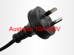 Australia SAA Approval Three Pins 250V 15A Power cord