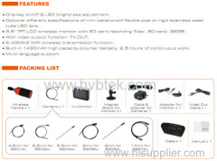 2.4Ghz Wireless WiFi Inspection Kit 4.5mm Diameter Snake Pipe Borescope IR Video Camera