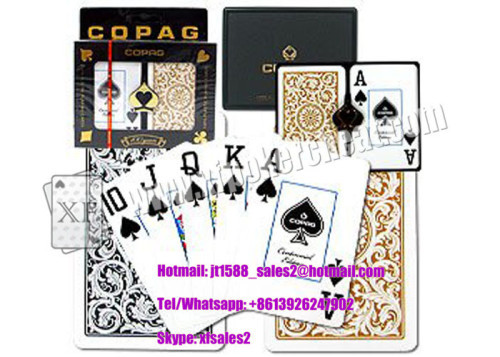 XF 1546 Gambling Props Plastic COPAG Poker Cards With Regular Index Size