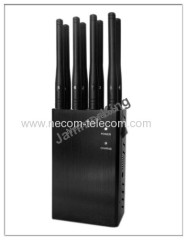 New Handheld 8 Bands 4G Jammer WiFi GPS Lojack Jammer with Car Charger GPS Jammer/Cell Signal Jammer /Cell Phone Jammer