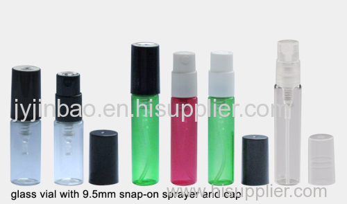 High Quality Glass Vial atomizer 2ml and up with snap-on sprayer perfect for sampling and pocket perfume