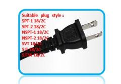 America power cord with sjt/sjtw 18awg extension cable