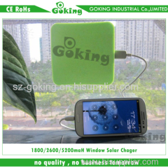 5200mAh solar window charger mobile power bank backup battery solar charger