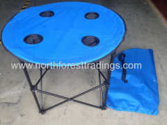 Round Quick-Pack Table with carry case