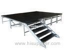 Black Aluminum Stage Platform Indoor Concert disassemble Stable 800mm - 1200mm