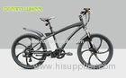 Black 26" Electric Mountain Bicycle Magnesium Alloy Complete Wheel Motor For Man