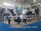 Moving Light Round Aluminum Square Box Truss Silver Black Weld Connection
