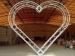 Pink / White Circular Wedding Truss Spigot Heart Shaped 4 - 6 parts