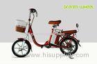 Small Pedal Assist Electric Bike 16 Inch Wheel Steel With 48V Lithium Battery