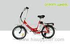 Aluminum Folding Electric Bike / Lightest Lithium Electric Folding Bicycle V Brake 36V Battery