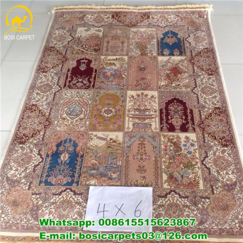 4x6ft Turkish handmade carpet silk turkish design sculptured carpets new design