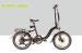 Black 10.4Ah Electric Folding Cruiser Bicycle 36V 20 Inch With Disc Brake